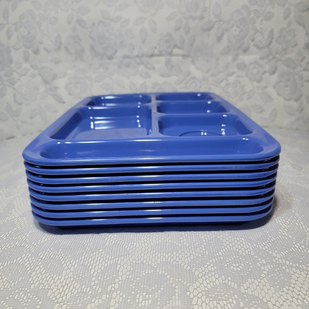 Set of 8 Melamine Ware 6-Compartment Cafeteria TV Trays | Ever Unison PY-36×25cm - Picture 6 of 17